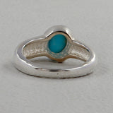 Natural Rainbow Moonstone Silver Ring