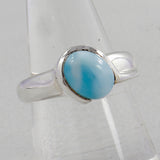 Natural Rainbow Moonstone Silver Ring