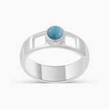 Rainbow Moonstone Silver Ring