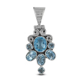 Blue Topaz 925 Silver Pendant