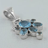 Blue Topaz 925 Silver Pendant