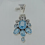 Blue Topaz 925 Silver Pendant