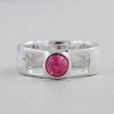 Rainbow Moonstone Silver Ring