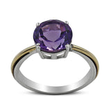 Purple Amethyst Silver Ring