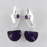 Amethyst Silver Earrings