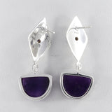 Amethyst Silver Earrings