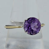 Purple Amethyst Silver Ring