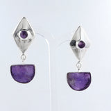 Amethyst Silver Earrings