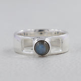 Rainbow Moonstone Silver Ring