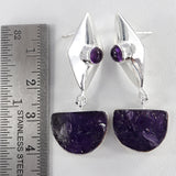 Amethyst Silver Earrings