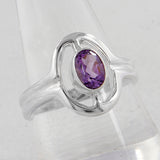 Natural Rainbow Moonstone Silver Ring