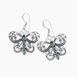 925 Silver Iolite Butterfly Earrings