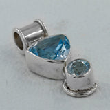 Blue Topaz Silver Pendant