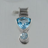 Blue Topaz Silver Pendant