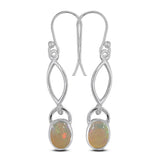 Rainbow Moonstone Silver Earring