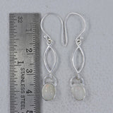 Rainbow Moonstone Silver Earring