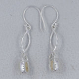 Rainbow Moonstone Silver Earring