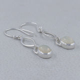 Rainbow Moonstone Silver Earring