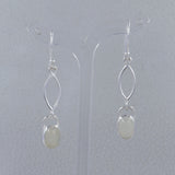 Rainbow Moonstone Silver Earring