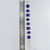 Charoite Gemstone Silver Bracelets