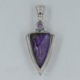 Azurite Quartz 925 Silver Pendant