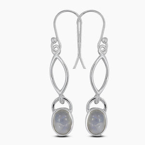 Rainbow Moonstone Silver Earring's