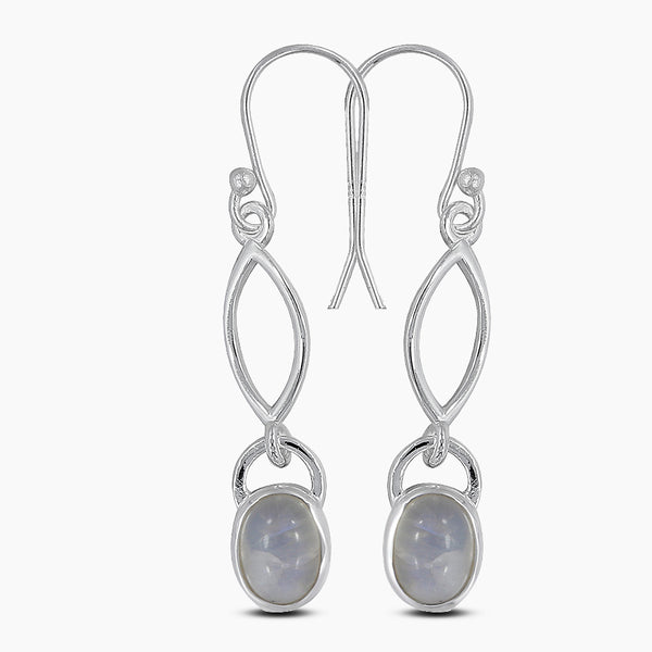Rainbow Moonstone Silver Earring's