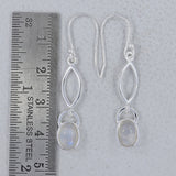 Rainbow Moonstone Silver Earring