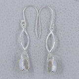 Rainbow Moonstone Silver Earring