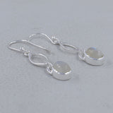 Rainbow Moonstone Silver Earring