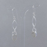 Rainbow Moonstone Silver Earring