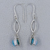 Rainbow Moonstone Silver Earring