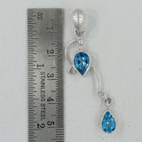 Blue Topaz Silver Pendant