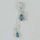 Blue Topaz Silver Pendant