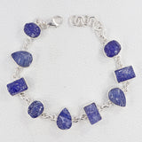 Blue Raw Tanzanite December Birthstone Bracelets