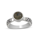 Green Amethyst Silver Ring