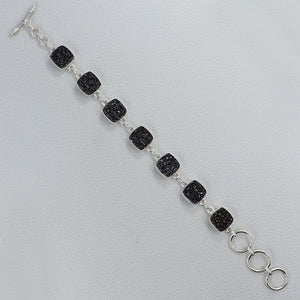 925 Silver Titanium Druzy Bracelets