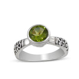 Green Amethyst Silver Ring