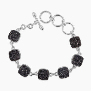 925 Silver Titanium Druzy Bracelets
