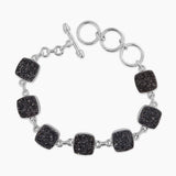925 Silver Titanium Druzy Bracelets
