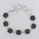 Titanium Druzy Solid Sterling Silver Bracelets