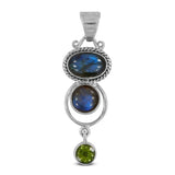 Blue Labradorite 925 Sterling Silver Pendant