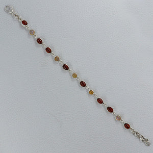 Ethiopian Opal & Hessonite Silver Bracelets