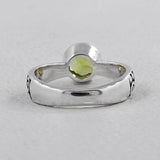 Green Amethyst Silver Ring