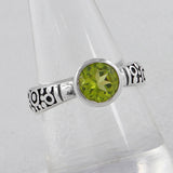 Green Amethyst Silver Ring