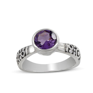 925 Silver Green Amethyst Ring