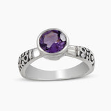 925 Silver Green Amethyst Rings