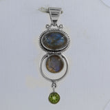 Blue Labradorite 925 Sterling Silver Pendant