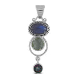 Blue Labradorite 925 Sterling Silver Pendant