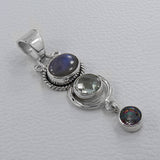 Blue Labradorite 925 Sterling Silver Pendant